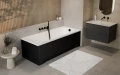 Besco Uni obudowa do wanien 170x70 cm ryflowana, kolor czarny mat #OAPM-170URB