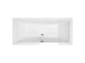Besco Vera, wanna wolnostojąca 170 x 75 cm z napełnianiem przez przelew chrom, kolor biały, #WKV-170-WON