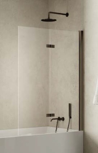 New Trendy New Soleo parawan nawannowy łamany 110x140 cm lewy, profil stal szczotkowana P-0163