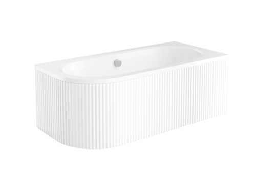 Besco Avita ryflowana obudowa do wanny 170 cm x 75 cm, kolor biały OAV-170-NSR