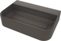 Deante Arnika Umywalka granitowa nablatowa 605x405 mm z miejscem na baterię z maskownicą  antracyt metalik CQA_TU6S