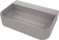 Deante Arnika Umywalka granitowa nablatowa 605x405 mm z miejscem na baterię z maskownicą  szary metalik CQA_SU6S