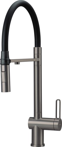 Deante Magnetic Bateria kuchenna z podłączeniem do filtra wody z elastyczną wylewką, kolor grafit szczotkowany (titanium) BRM_D75M