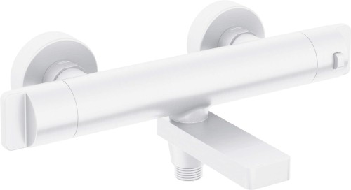 Deante Therm Bateria wannowa termostatyczna ze składaną wylewką, kolor biały mat (bianco) BCH_A1BT