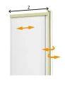 New Trendy Sensi parawan nawannowy przesuwny 100x150 cm, profil złoty szczotkowany P-0263