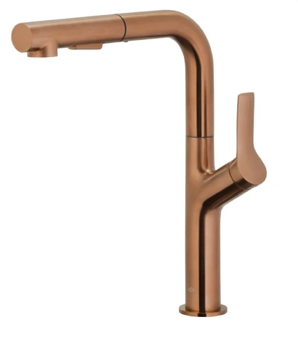 KFA Armatura Duero Design Rose Gold bateria kuchenna z wyciąganą wylewką, kolor miedź szczotkowana 6623-220-34