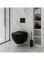 Rea Carlo Mini Tornado, miska WC z deską wolnoopadającą, spłukiwanie wirowe, kolor czarny mat REA-C3000