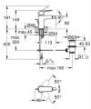 Grohe Cubeo Bateria bidetowa stojąca, kolor chrom 1018100000