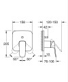 Grohe Cubeo Bateria wannowo-prysznicowa podtynkowa, kolor czarny mat (matte black) 1017782430