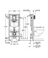 Grohe Rapid SL 2 w 1 Stelaż podtynkowy do WC H-113, 39750001 rysunek techniczny
