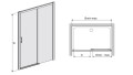 Drzwi wnękowe przesuwne prawe Sanplast Free Zone 100 cm profile chrom 600-271-3120-38-401