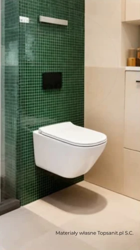 Zestaw miska z deską Roca Gap Square Compacto Rimless A34H473000 - Aranżacja Topsanit.pl