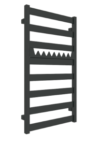 Terma VIVO grzejnik łazienkowy 1150x500 mm, podłączenie ZS kolor czarny mat (K9M5) WGVOV115050K9M5ZS