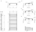 Terma Warp T grzejnik łazienkowy 1110x500 mm, podłączenie ZS, kolor czarny mat (K9M5) WGWAT111050K9M5ZS