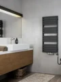 Terma Warp T grzejnik łazienkowy 915x500 mm, podłączenie ZS kolor czarny mat (K9M5) WGWAT091050K9M5ZS
