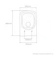Rysunek techniczny Krótka miska WC Roca Inspira Onyks A346528640