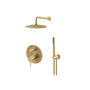 Vema Otago zestaw natryskowy podtynkowy PVD kolor złoty szczotkowany OTAZES25.AP.98