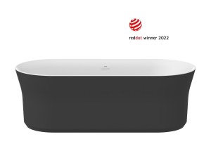 Ravak Ypsilon Wanna wolnostojąca 180x80cm owalna, kolor biała / black mat (biały / czarny-mat) XC00100058