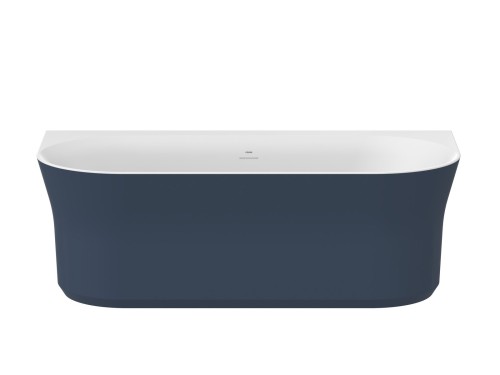 Ravak Ypsilon Wall wanna wolnostojąca przyścienna 178x86 cm akrylowa, owalna biała/deepsea blue (biały/niebieski) XC00100070