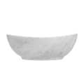 AD Naturalnie Kelud umywalka kamienna nablatowa 41x33 cm, kolor biały marmur KUN-001BI