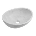 AD Naturalnie Kelud umywalka kamienna nablatowa 41x33 cm, kolor biały marmur KUN-001BI