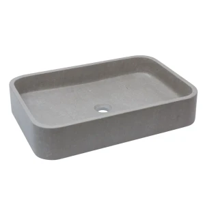 AD Naturalnie Etna umywalka kamienna nablatowa 61x40 cm, kolor szary marmur KUN-004SZ