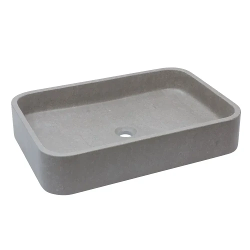 AD Naturalnie Etna umywalka kamienna nablatowa 61x40 cm, kolor szary marmur KUN-004SZ