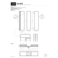 AD Naturalnie Jeziorak parawan na wannę 2-elementowy 100cm, szkło transparentne profil nikiel szczotkowany SPW-002-100NSZ