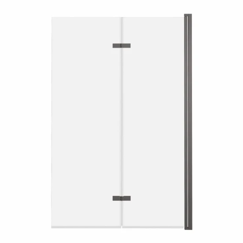 AD Naturalnie Jeziorak parawan na wannę 2-elementowy 120cm, szkło transparentne profil grafit szczotkowany SPW-002-120GSZ