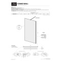AD Naturalnie Como Wall ścianka prysznicowa walk-in 100cm szkło brązowe profil złoto szczotkowane SPR-001BR-100ZSZ