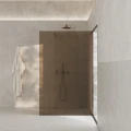 AD Naturalnie Como Wall ścianka prysznicowa walk-in 130cm szkło brązowe profil złoto szczotkowane SPR-001BR-130ZSZ