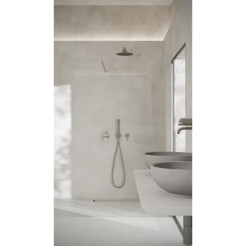 AD Naturalnie Como Wall ścianka prysznicowa walk-in 100cm szkło czarne profil złoto szczotkowane SPR-001CZ-100ZSZ