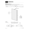 AD Naturalnie Como Wall ścianka prysznicowa walk-in 110cm szkło brązowe profil grafit szczotkowany SPR-001BR-110GSZ