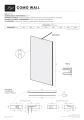 AD Naturalnie Como Wall ścianka prysznicowa walk-in 130cm szkło niebieskie profil grafit szczotkowany SPR-001NB-130GSZ