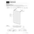 Ścianka walk-in AD Naturalnie Como Solo 110cm szkło satynowe SPR-002ST-110CH rysunek techniczny
