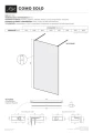 AD Naturalnie Como Solo ścianka prysznicowa walk-in 100cm szkło niebieskie profil chrom SPR-002NB-100CH