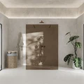 AD Naturalnie Como Solo ścianka prysznicowa walk-in 100cm szkło brązowe profil czarny SPR-002BR-100CZ