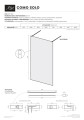 AD Naturalnie Como Solo ścianka prysznicowa walk-in 100cm szkło czarne profil czarny SPR-002CZ-100CZ