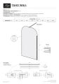 Ścianka walk-in AD Naturalnie Taho Wall 120 cm szkło brązowe SPR-003BR-120CH