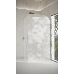 AD Naturalnie Taho Wall ścianka prysznicowa walk-in 130cm szkło transparentne profil czarny SPR-003TR-130CZ