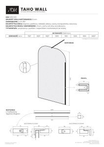 AD Naturalnie Taho Wall ścianka prysznicowa walk-in 110cm szkło czarne profil czarny SPR-003CZ-110CZ