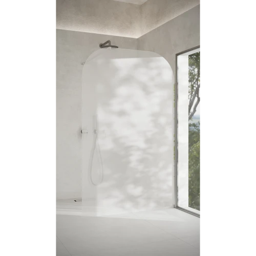 AD Naturalnie Taho Wall ścianka prysznicowa walk-in 120cm szkło satynowe profil grafit szczotkowany SPR-003ST-120GSZ