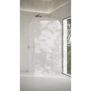 AD Naturalnie Taho Wall ścianka prysznicowa walk-in 130cm szkło satynowe profil grafit szczotkowany SPR-003ST-130GSZ