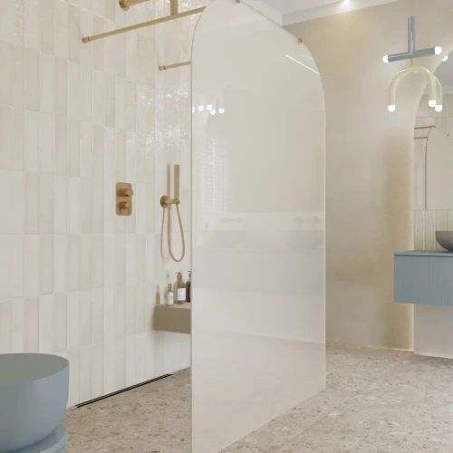 AD Naturalnie Taho Solo ścianka prysznicowa walk-in 130cm szkło satynowe profil czarny SPR-004ST-130CZ