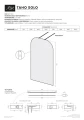 AD Naturalnie Taho Solo ścianka prysznicowa walk-in 130cm szkło satynowe profil czarny SPR-004ST-130CZ