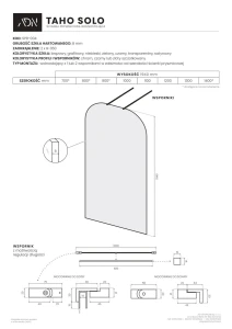 AD Naturalnie Taho Solo ścianka prysznicowa walk-in 130cm szkło grafitowe profil czarny SPR-004GT-130CZ