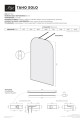 AD Naturalnie Taho Solo ścianka prysznicowa walk-in 100cm szkło brązowe profil miedź szczotkowana SPR-004BR-100MSZ