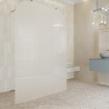 AD Naturalnie Taho Solo ścianka prysznicowa walk-in 110cm szkło brązowe profil miedź szczotkowana SPR-004BR-110MSZ