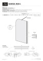 Ścianka walk-in AD Naturalnie Garda Wall 100 cm szkło czarne SPR-005CZ-100CH
