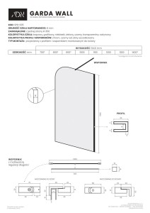 AD Naturalnie Garda Wall ścianka prysznicowa walk-in 110cm szkło czarne profil czarny SPR-005CZ-110CZ